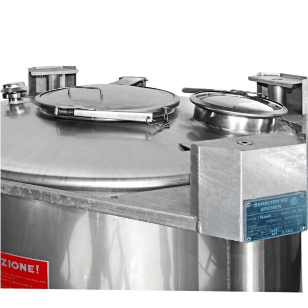 Serbatoio da 1000 litri in acciaio inox 304 (con foro manuale aggiuntivo)