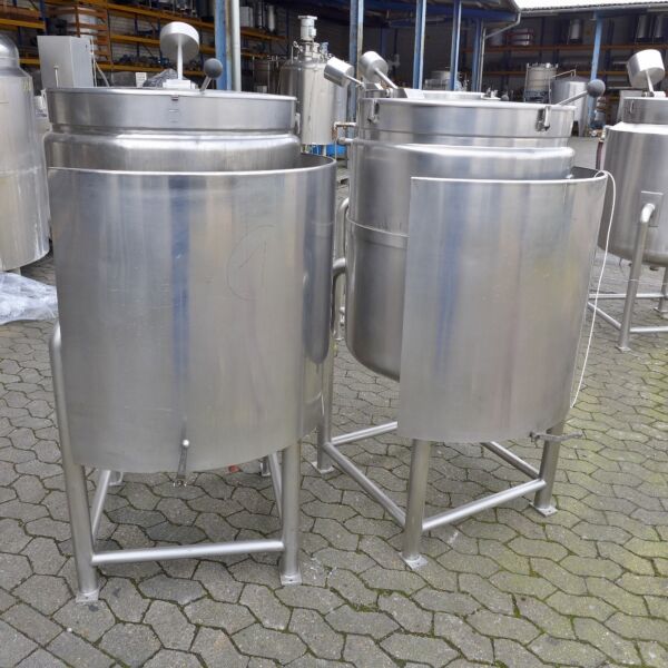 290 Liter heiz-/kühlbarer Behälter aus V2A