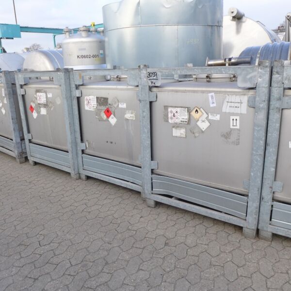 Contenitore IBC da 1000 litri in acciaio inox 304