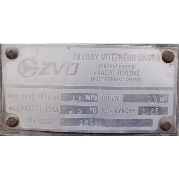 3900 liter pressure tank, Aisi 304