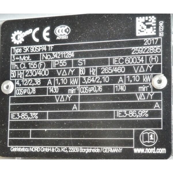 Brand-new 1,1 KW / 92 rpm blade agitator-FIT/B