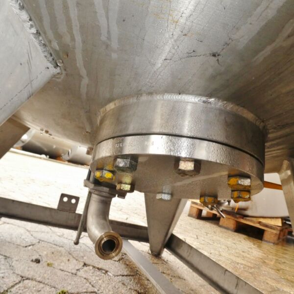 1000 Liter heiz-/kühlbarer Behälter aus V2A