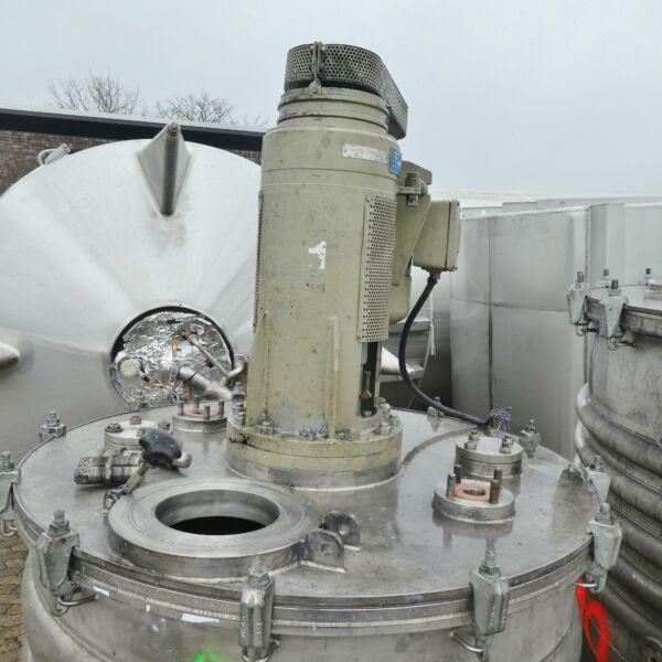 1000 Liter heiz-/kühlbarer Behälter aus V2A