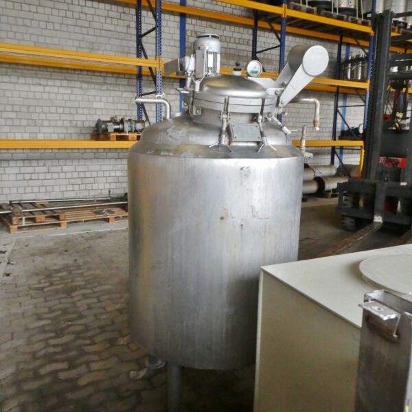 650 Liter heiz-/kühlbarer Druckbehälter aus V2A
