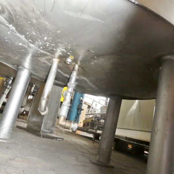 650 Liter heiz-/kühlbarer Druckbehälter aus V2A