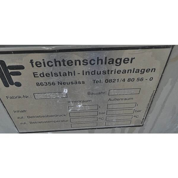 300 liter heat-/coolable tank, Aisi 304