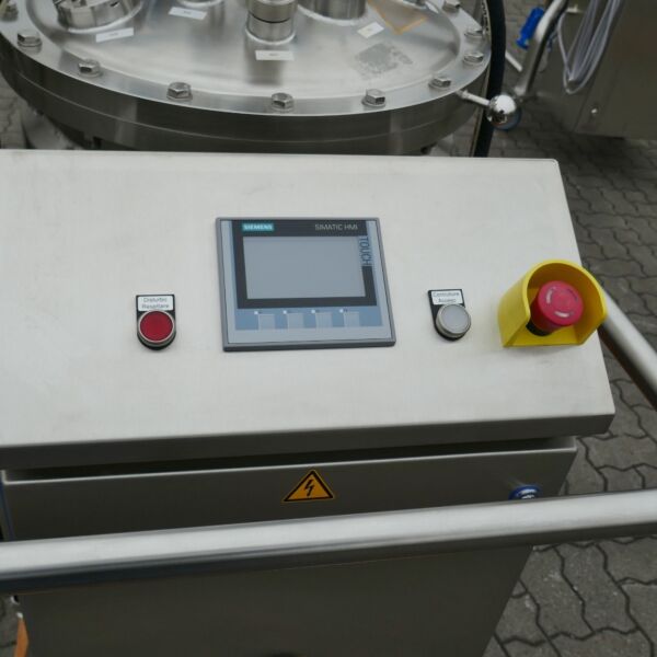 Unused 150 liter mobile heat-/coolable pharma process vessel, Aisi 316 with magnetic agitator
