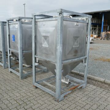 1250&#x20;liter&#x20;conical&#x20;container&#x20;made&#x20;of&#x20;stainless&#x20;steel&#x20;304