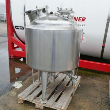 Serbatoio a pressione riscaldabile/raffreddabile da 318 litri in acciaio inox 316 con flangia agitatore