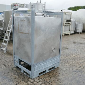1000&#x20;Liter&#x20;heiz-&#x2F;k&#xFC;hlbarer&#x20;IBC&#x20;Container&#x20;aus&#x20;V2A