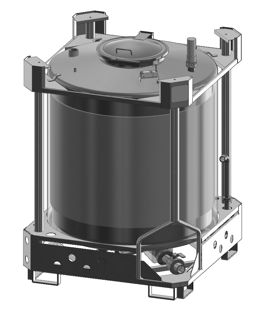 PLO – UN dangerous goods transport container (symbol image)
