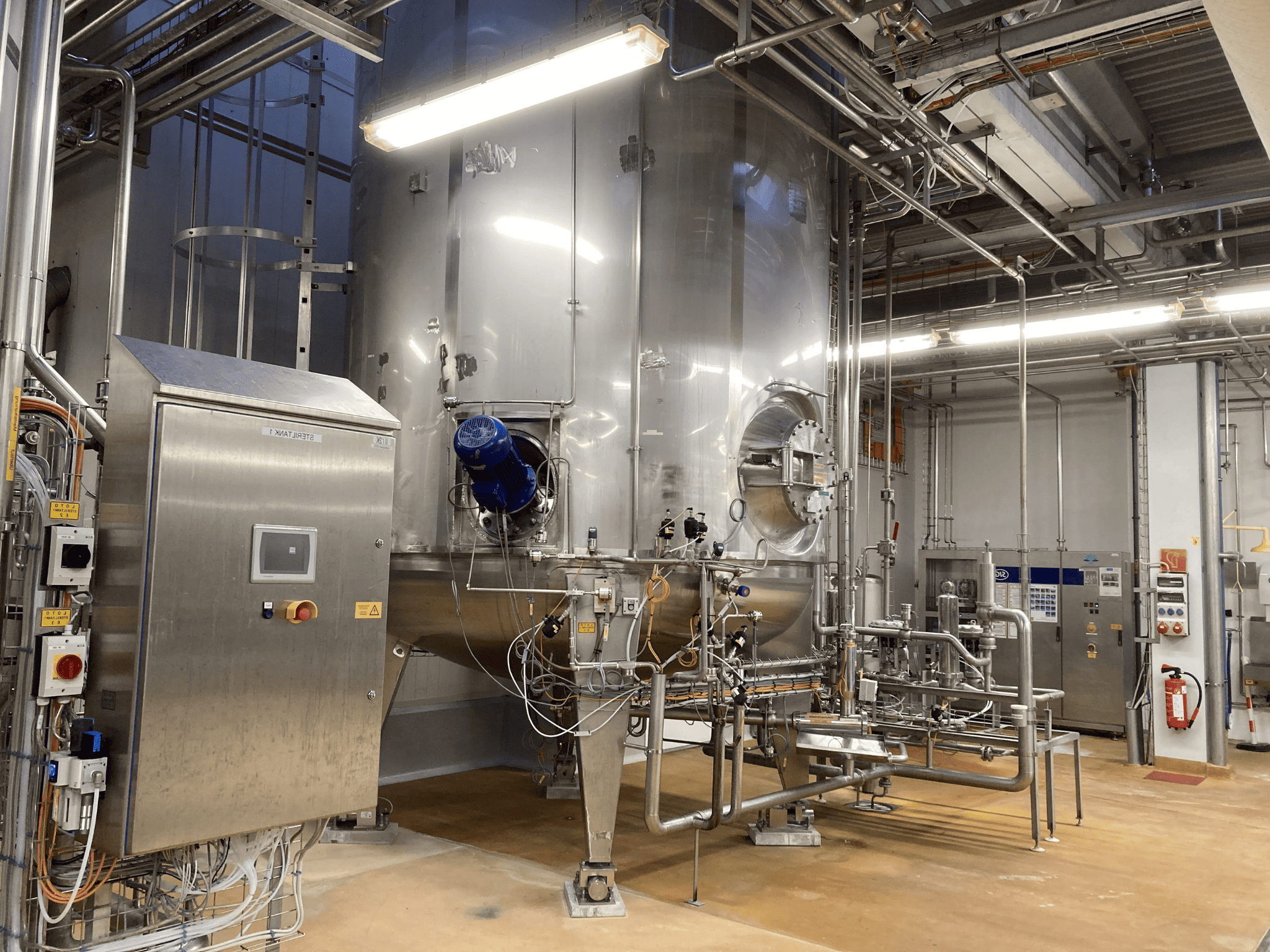 Aseptische Steriltanks aus 1.4301 in einer Molkerei